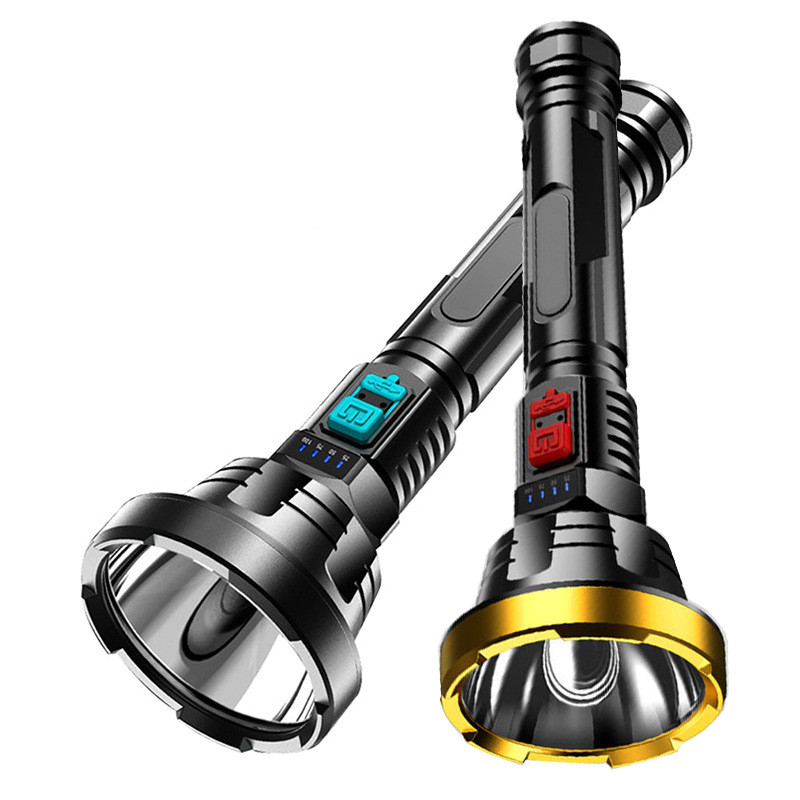 Sandsberg | 90000LM LED Taschenlampe – Taktischer Suchscheinwerfer mit USB-Aufladung und Superheller Beleuchtung