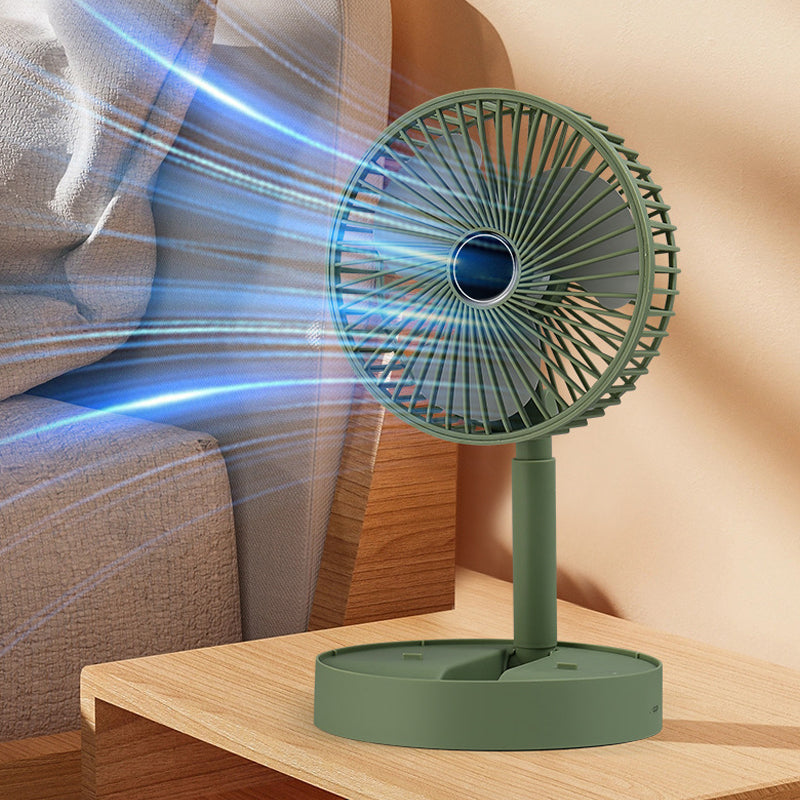 Wiederaufladbarer Faltbarer Teleskop-Tischventilator - Tragbar und Leise für Jede Sommeraktivität