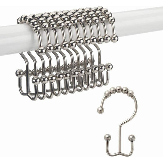 Duschvorhanghaken aus rostfreiem Stahl (12 St.)