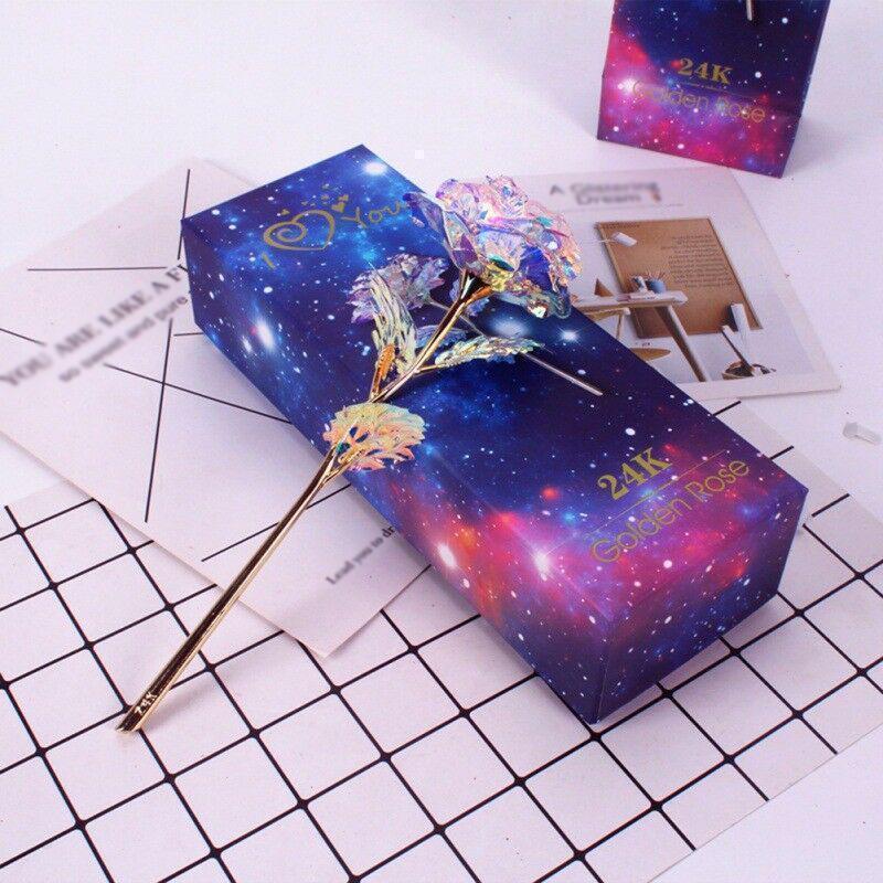 Farbige Galaxie Rose mit Liebe