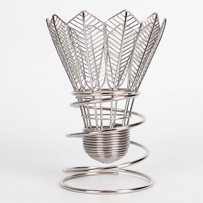 Sandsberg | Kreativer Edelstahl Badminton-förmiger Stiftehalter, für Zuhause, Büro und Geschenke