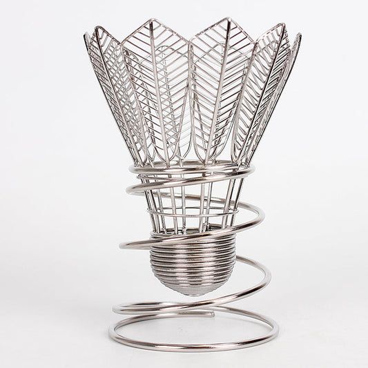 Sandsberg | Kreativer Edelstahl Badminton-förmiger Stiftehalter, für Zuhause, Büro und Geschenke