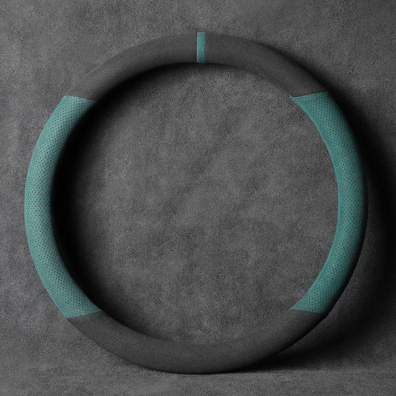 Sandsberg | Universelle Anti-Rutsch Lenkradabdeckung mit atmungsaktivem Mikrofaser, für rundes & D-förmiges Lenkrad