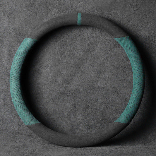 Sandsberg | Universelle Anti-Rutsch Lenkradabdeckung mit atmungsaktivem Mikrofaser, für rundes & D-förmiges Lenkrad