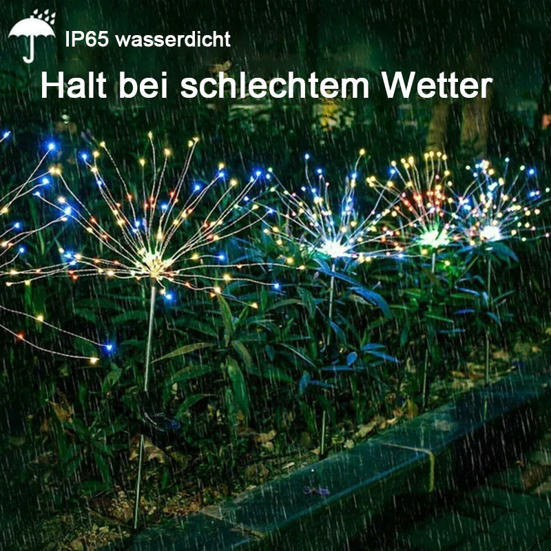 Wasserdichte Solargarten-Feuerwerkslampe