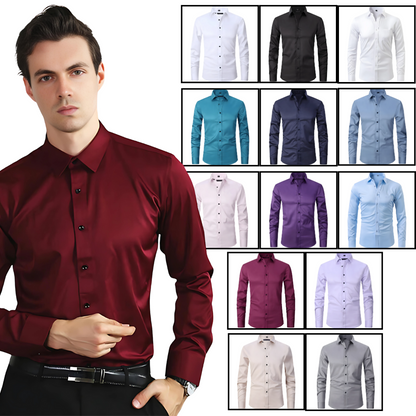 Sandsberg I Atmungsaktives, hoch elastisches Anti-Falten-Hemd