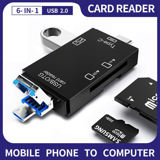 6 in 1 Usb/OTG-Speicherkartenleser