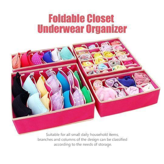 Faltbarer Kleiderschrank Unterwäsche Organizer (4 Stück/1 Set)