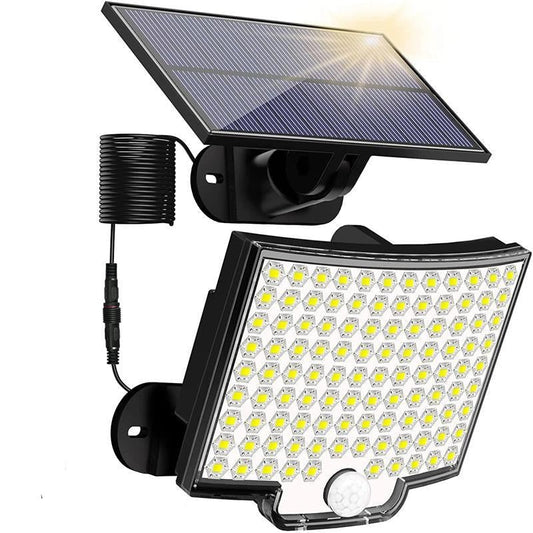 106 LED Solar Außenleuchte mit Bewegungsmelder