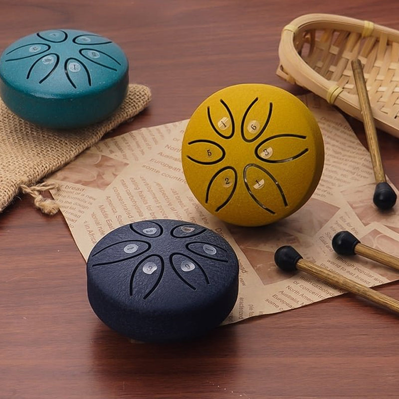 Buddha Stones Mini Steel Tongue Drum Kit (3 Zoll)