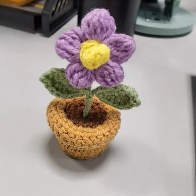 Handgemachte gestrickte Blumen