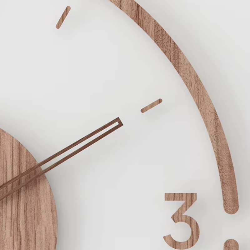 Sandsberg | Moderne Wanduhr aus Holz – Minimalistisches und elegantes Design für das Wohnzimmer