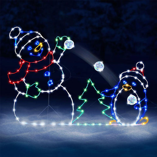 Verspieltes animiertes Schneeballlicht
