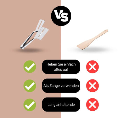 Sandsberg | Doppelseitiger Edelstahlwender mit rutschfestem Griff – Ideal für Grillen und Braten