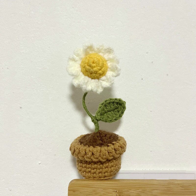 Handgemachte gestrickte Blumen