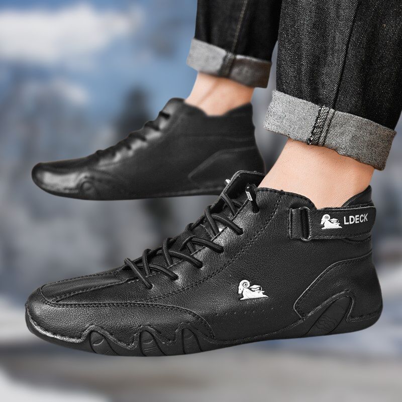 LEVI | Herren Stiefel Casual Motorrad Winterschuhe | Wasserdichte Hohe Sneakers Luxusschuhwerk