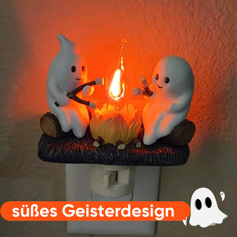 Halloween-Geister Lagerfeuer flackerndes Nachtlicht