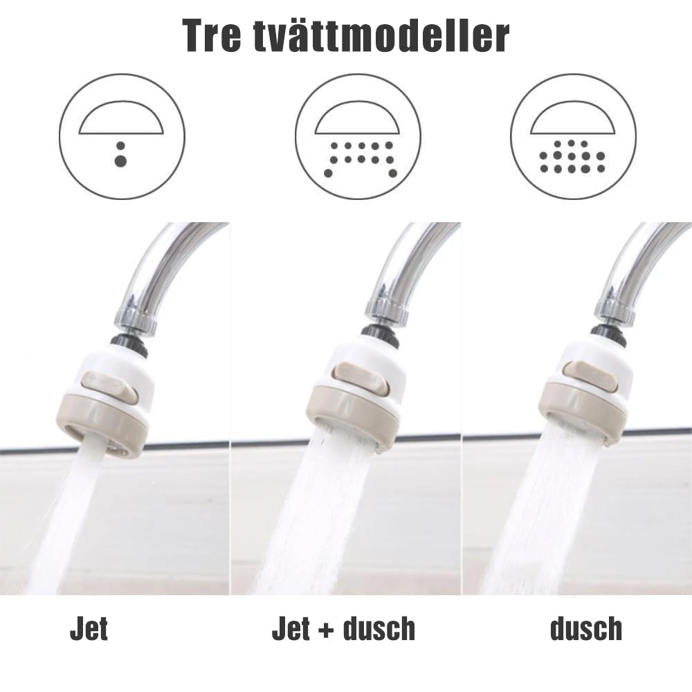 360 ° drehbarer wassersparender Wasserhahnaufsatz