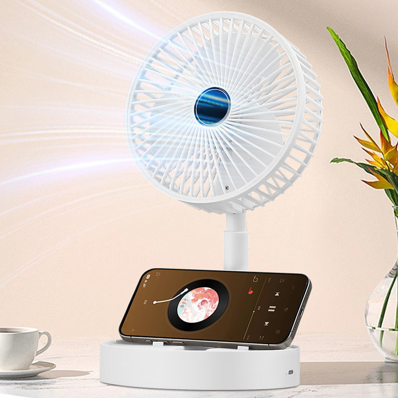 Wiederaufladbarer Faltbarer Teleskop-Tischventilator - Tragbar und Leise für Jede Sommeraktivität