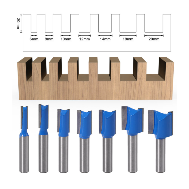 8mm Schaft Holzverarbeitungs Fräswerkzeug Set