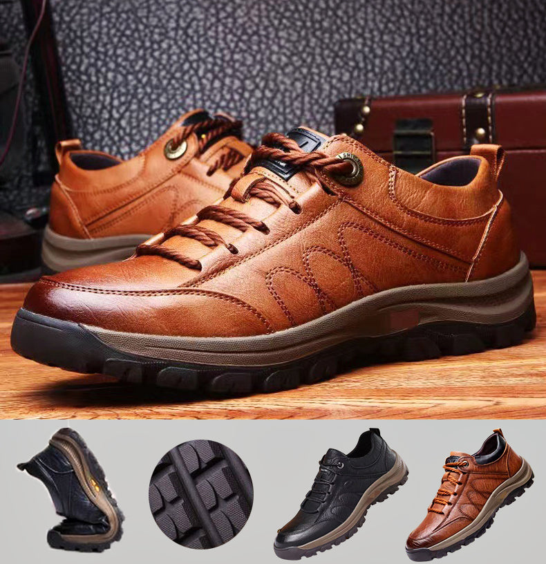 Handgenähte Freizeitschuhe für Herren aus echtem Leder