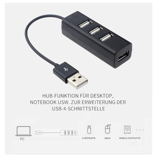Sandsberg Ports LED USB 3.0-Adapter-Hub Ein- / Ausschalter für PC Laptop BK (Sandsberg USB-Ports-Hubadapter, Schwarz)