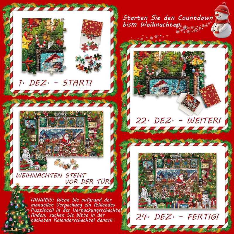 Weihnachtsfreude Adventskalender Puzzle 1000 Teile