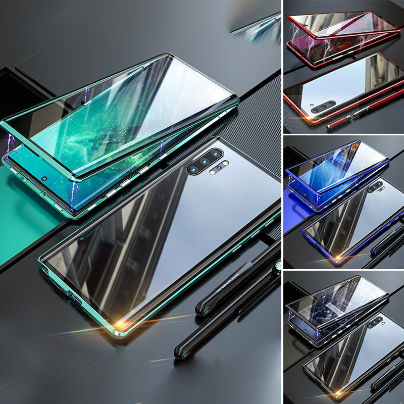 Magnetisch gehärtetes Glas doppelseitige Smartphone-Hülle für Samsung(b)