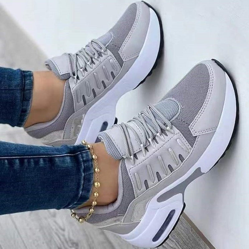 Damen Schnür Mesh Schuhe