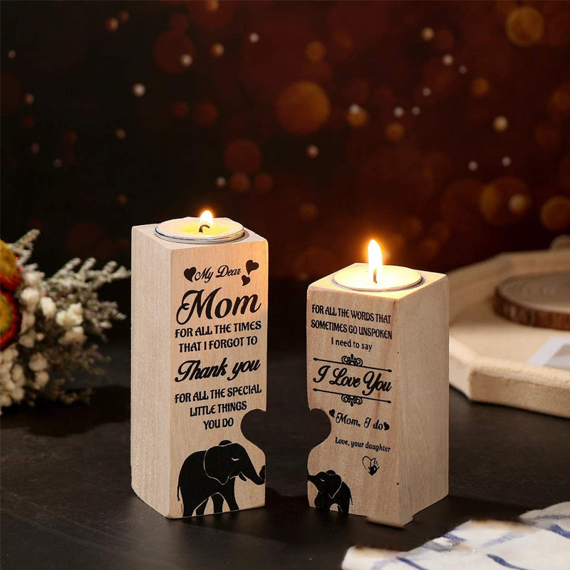 Sandsberg | Smile A Lot More - Holzkerzenhalter mit Kerze Geschenk für Ihre Lieben