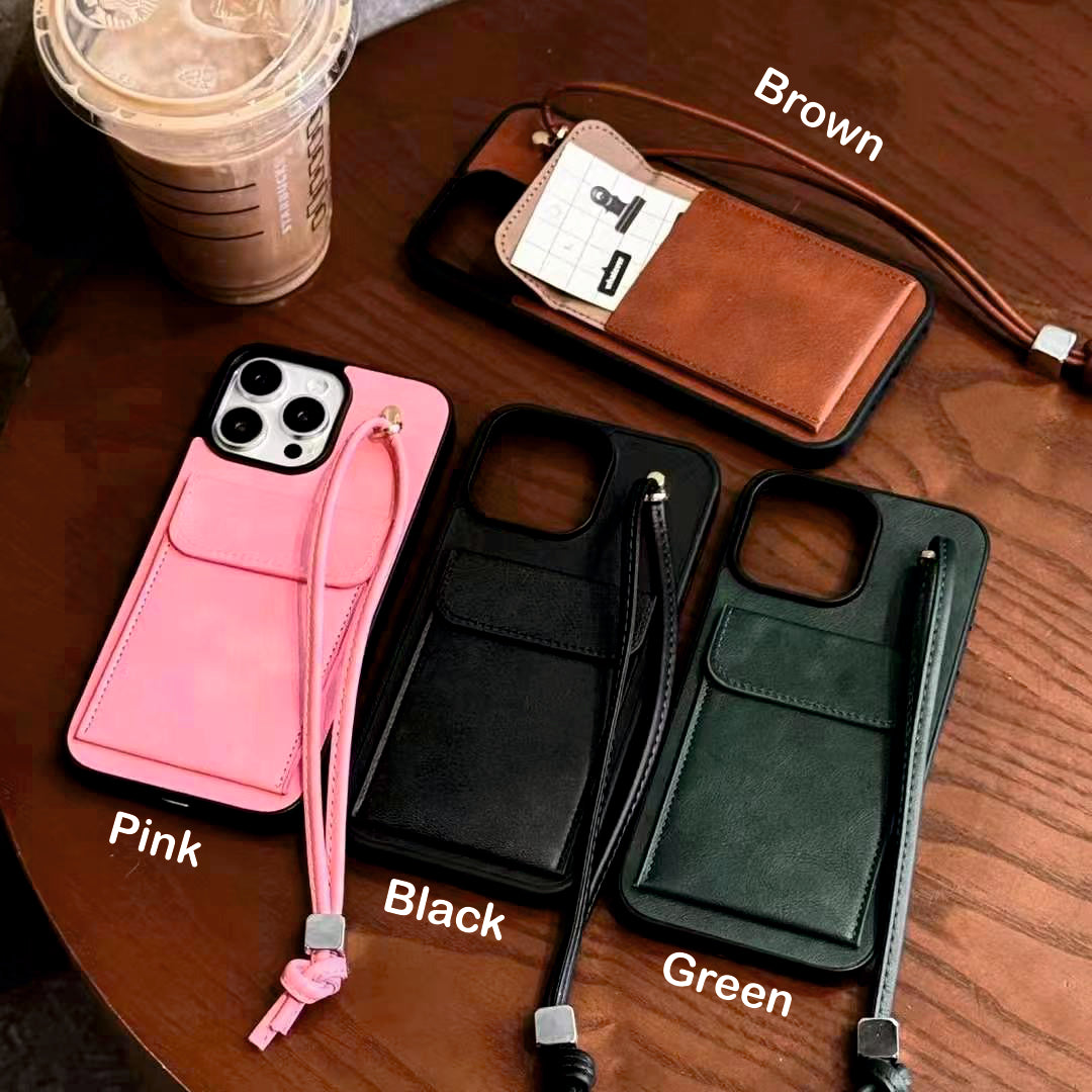 Sandsberg | Leder Wallet Case für iPhone mit Schnurhalter
