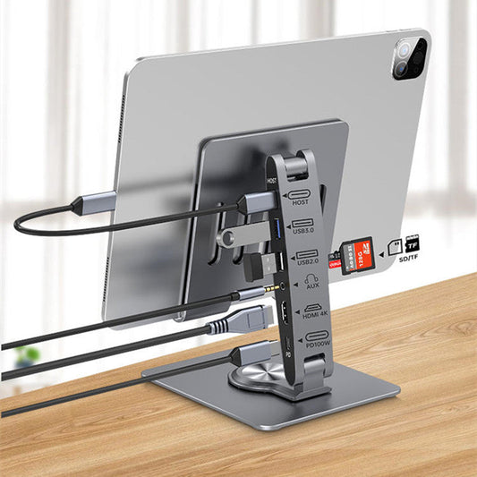 Sandsberg | 8-Port Hub Erweiterung Faltbar Verstellbar Aluminiumlegierung Ständer