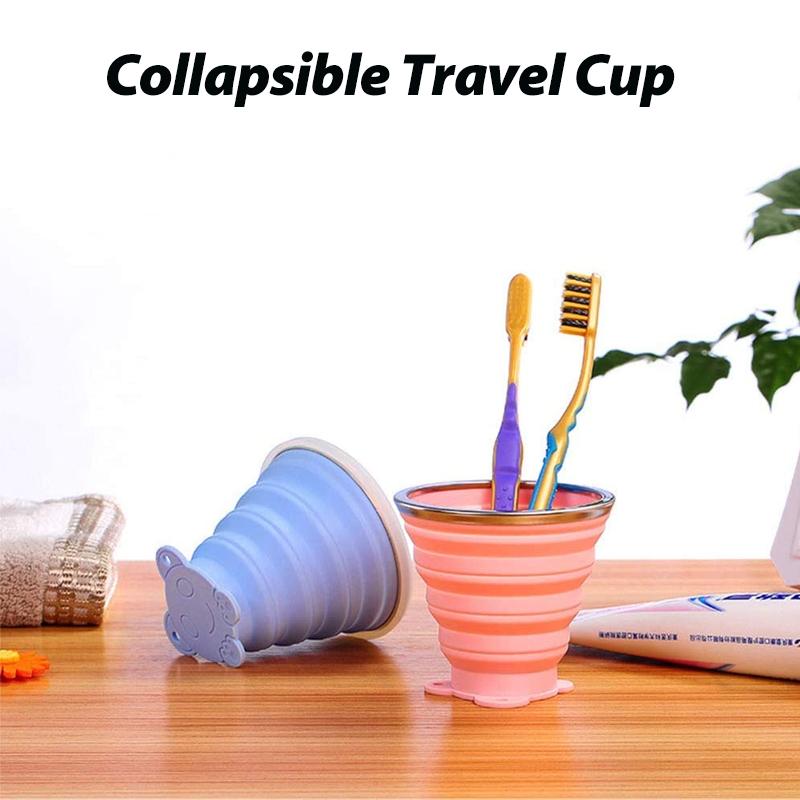 Silicone faltbare Wasserbecher mit Deckeln