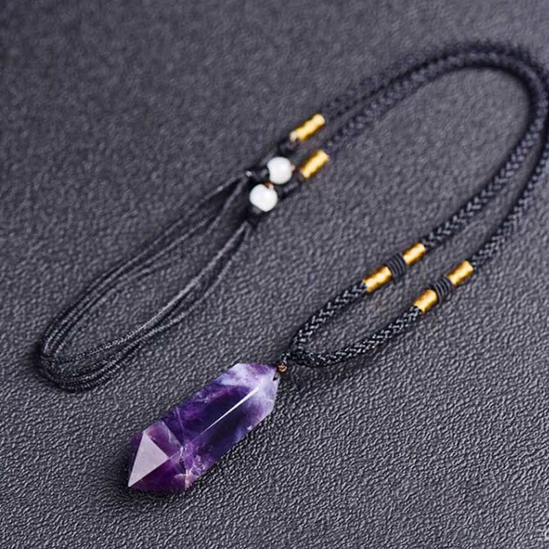 Sandsberg | Natürliche Kristall-Amethyst-Heilungs-Halskette - Lyra