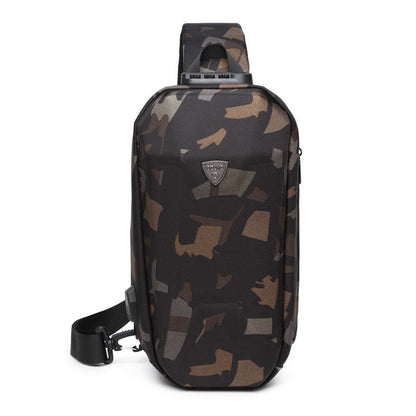 Sandsberg | Hartschalen Sling Bag mit Schloss, USB-Anschluss, wasserdichtem Material, Diebstahlschutz-Reißverschlüsse