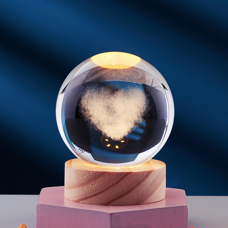3D Kristallkugel Nachtlampe