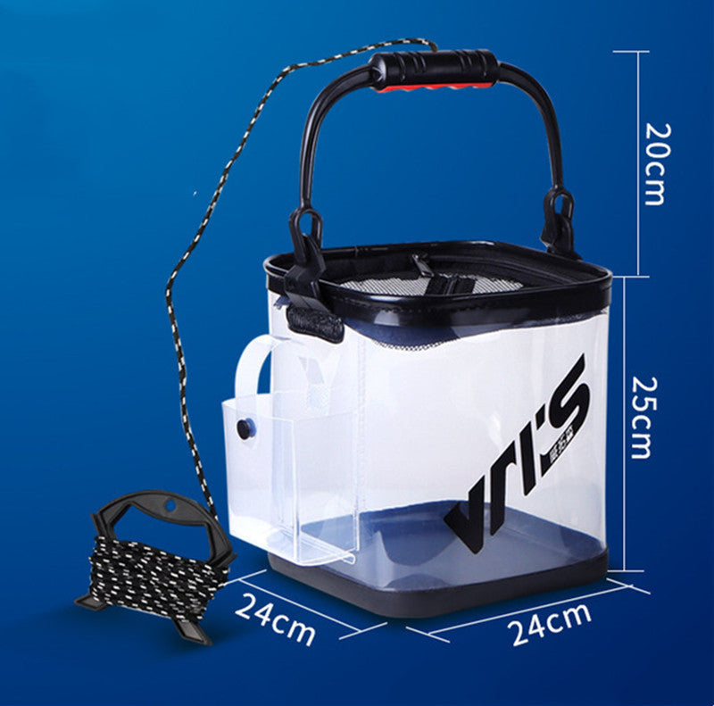 Sandsberg | Zusammenklappbarer transparenter Fisch-Eimer