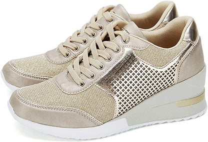 High Heel Sneakers mit Keilabsatz