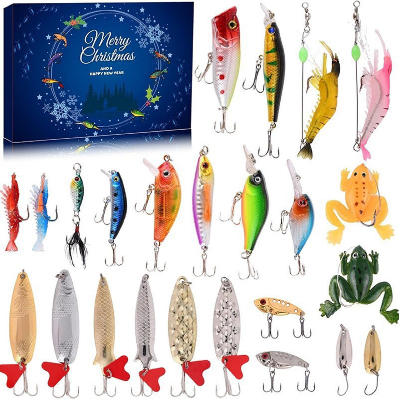 Vorverkauf>>24 Tage Weihnachts Countdown Fischangelset