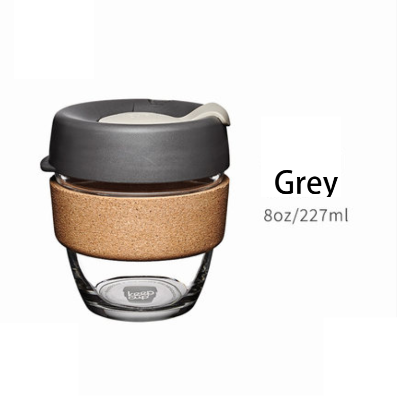 Sandsberg | Wiederverwendbarer & Tragbarer Glas-Kaffeebecher mit Deckel & Sleeve, Für Zuhause, Reisen & Mehr