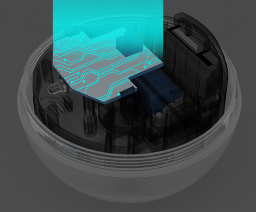 Sandsberg | Smarte automatische interaktive Katzenball mit 360¬∞ Selbstrotation, eingebautem roten Laser & Metallglocke