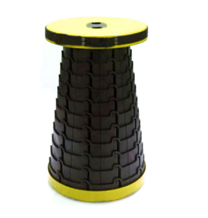 Sandsberg | Tragbarer & Leichter Rückziehbarer Klapphocker, mit Maximalbelastung 150Kg & Zwölf Stufen, zum Angeln, Grillen, im Freien, Drinnen, Küche & Mehr