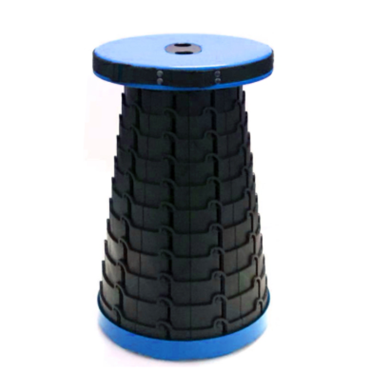 Sandsberg | Tragbarer & Leichter Rückziehbarer Klapphocker, mit Maximalbelastung 150Kg & Zwölf Stufen, zum Angeln, Grillen, im Freien, Drinnen, Küche & Mehr