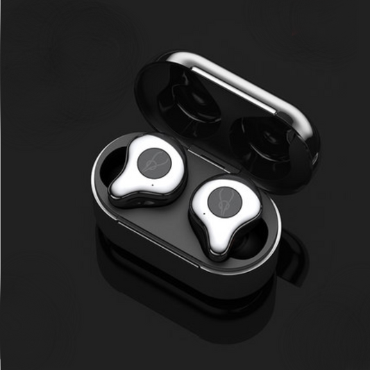 Sandsberg | Bluetooth5.0 TWS True Wireless Mini In-Ear Kopfhörer mit ultra langer Standby-Zeit, bilateraler Stereo, aktiver Geräuschunterdrückung, IPX5 wasserdicht, niedrige Latenz, zum Lernen, Sport, Musik hören, Anrufe tätigen