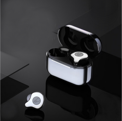 Sandsberg | Bluetooth5.0 TWS True Wireless Mini In-Ear Kopfhörer mit ultra langer Standby-Zeit, bilateraler Stereo, aktiver Geräuschunterdrückung, IPX5 wasserdicht, niedrige Latenz, zum Lernen, Sport, Musik hören, Anrufe tätigen