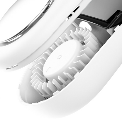 Sandsberg | Tragbarer Hängender Nacken-Elektrolüfter, mit USB-Ladefunktion, 360° Ring-Softwind und doppelfrequenzkonvertierendem Magnetschwebemotor, für Büro, Reisen & Outdoor