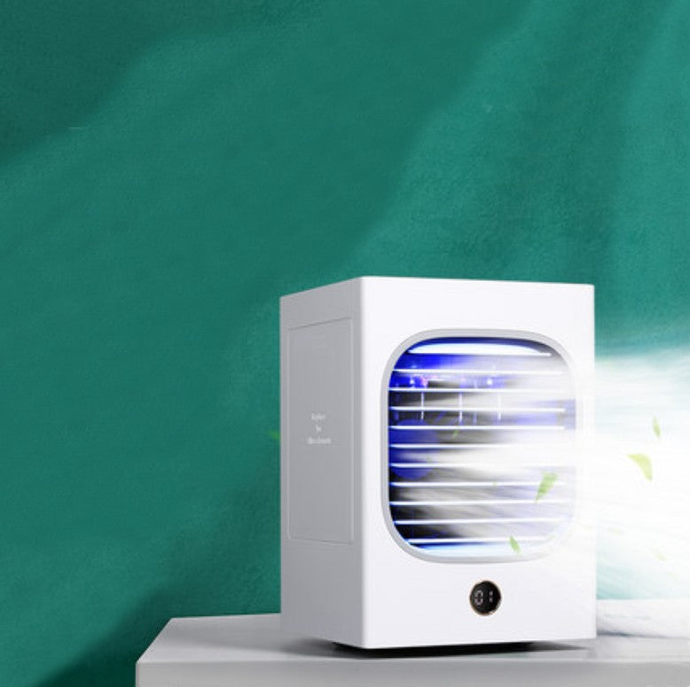 Sandsberg | Wiederaufladbarer Kopf-schüttel Ventilator, mit 120° Kopf-schütteln, UV Lampe, schnelle Kühlung, digitales Display, 3 Modi, niedriger Geräuschpegel und starker Wind, für Zuhause, Büro, Party und mehr