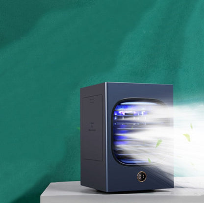 Sandsberg | Wiederaufladbarer Kopf-schüttel Ventilator, mit 120° Kopf-schütteln, UV Lampe, schnelle Kühlung, digitales Display, 3 Modi, niedriger Geräuschpegel und starker Wind, für Zuhause, Büro, Party und mehr