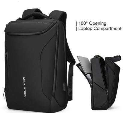 Sandsberg | Multifunktionaler 33L Rucksack mit großem Fassungsvermögen, mit stromlinienförmiger Form, wasserdichtem Design, 12 Arten von Stauraum, 180° Öffnung, separatem Laptopfach, USB-Ladeport
