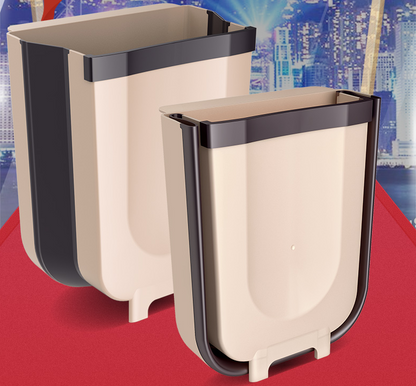 Sandsberg | Zusammenklappbarer Küchenschrank Tür Hängender Mülleimer, mit Müllsack Befestigungsband und Starker Tragfähigkeit, für Küche, Badezimmer, Auto und mehr